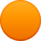 Orange Circle emoji on Facebook